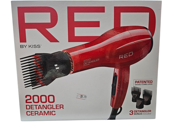 Red Hair Dryer - 2000 Detangler Ceramic